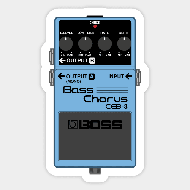 Boss CEB-3 Bass Chorus Guitar Effect Pedal Sticker by conform